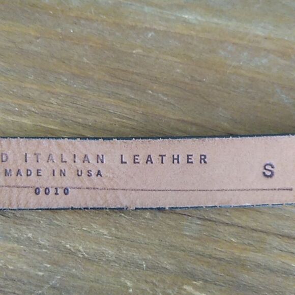 Brooks Brothers 33" adjustable leather belt brown leather - Picture 3 of 4